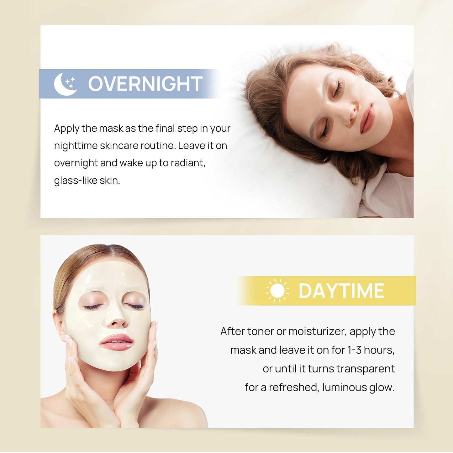 Bio-Collagen Real Deep Mask, Hydrating Overnight Hydrogel Mask, Pore Minimizing, Elasticity Improvement