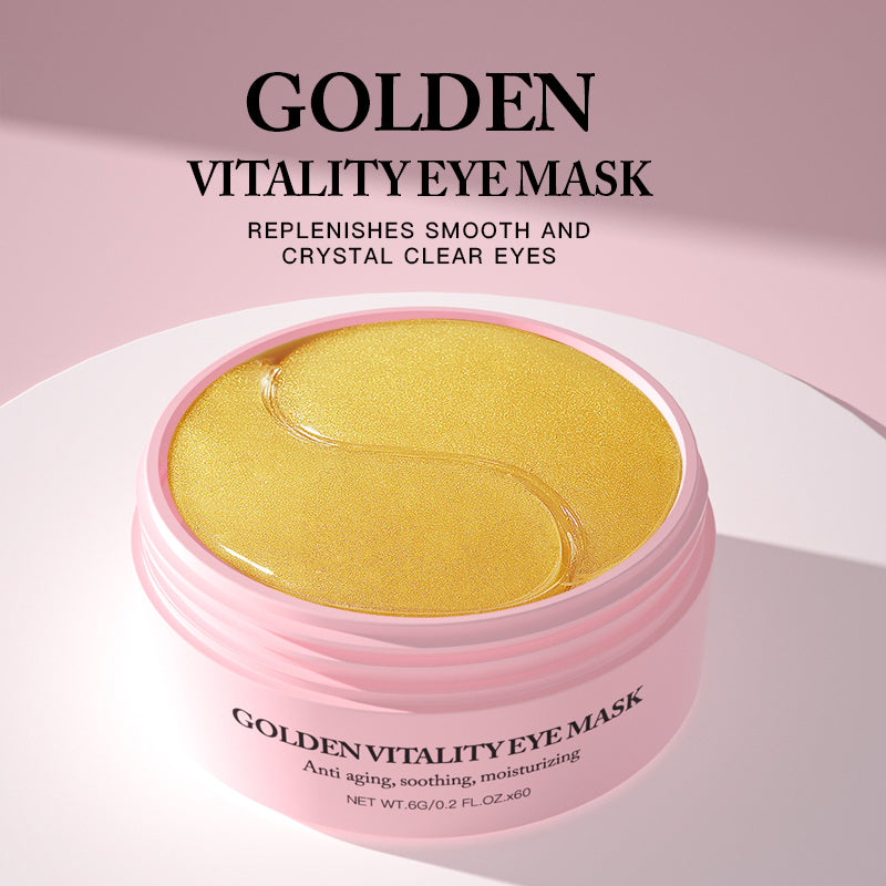 24K Gold Under Eye Masks [Collagen] Travel Essential - Birthday Gifts for Women, Gel Eye Mask for Puffy Eyes and Dark Circles, Wrinkles, Fine Lines, Collagen Skin Care Products