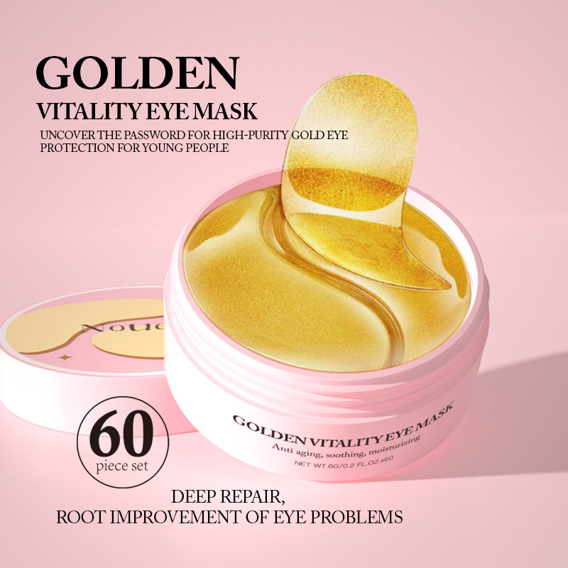 24K Gold Under Eye Masks [Collagen] Travel Essential - Birthday Gifts for Women, Gel Eye Mask for Puffy Eyes and Dark Circles, Wrinkles, Fine Lines, Collagen Skin Care Products