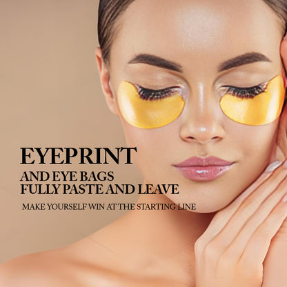 24K Gold Under Eye Masks [Collagen] Travel Essential - Birthday Gifts for Women, Gel Eye Mask for Puffy Eyes and Dark Circles, Wrinkles, Fine Lines, Collagen Skin Care Products