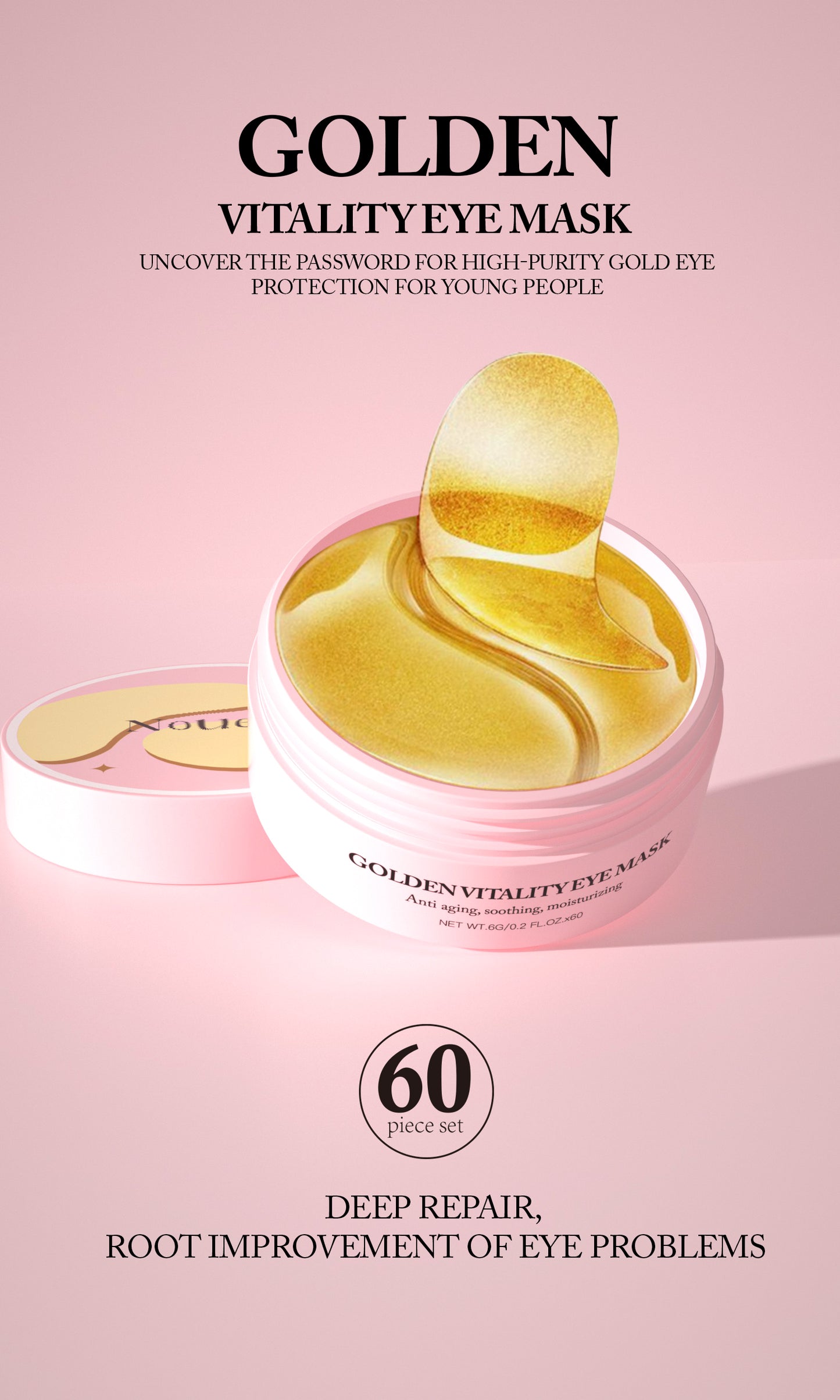 24K Gold Under Eye Masks [Collagen] Travel Essential - Birthday Gifts for Women, Gel Eye Mask for Puffy Eyes and Dark Circles, Wrinkles, Fine Lines, Collagen Skin Care Products