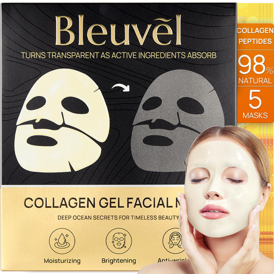 Bio-Collagen Real Deep Mask, Hydrating Overnight Hydrogel Mask, Pore Minimizing, Elasticity Improvement