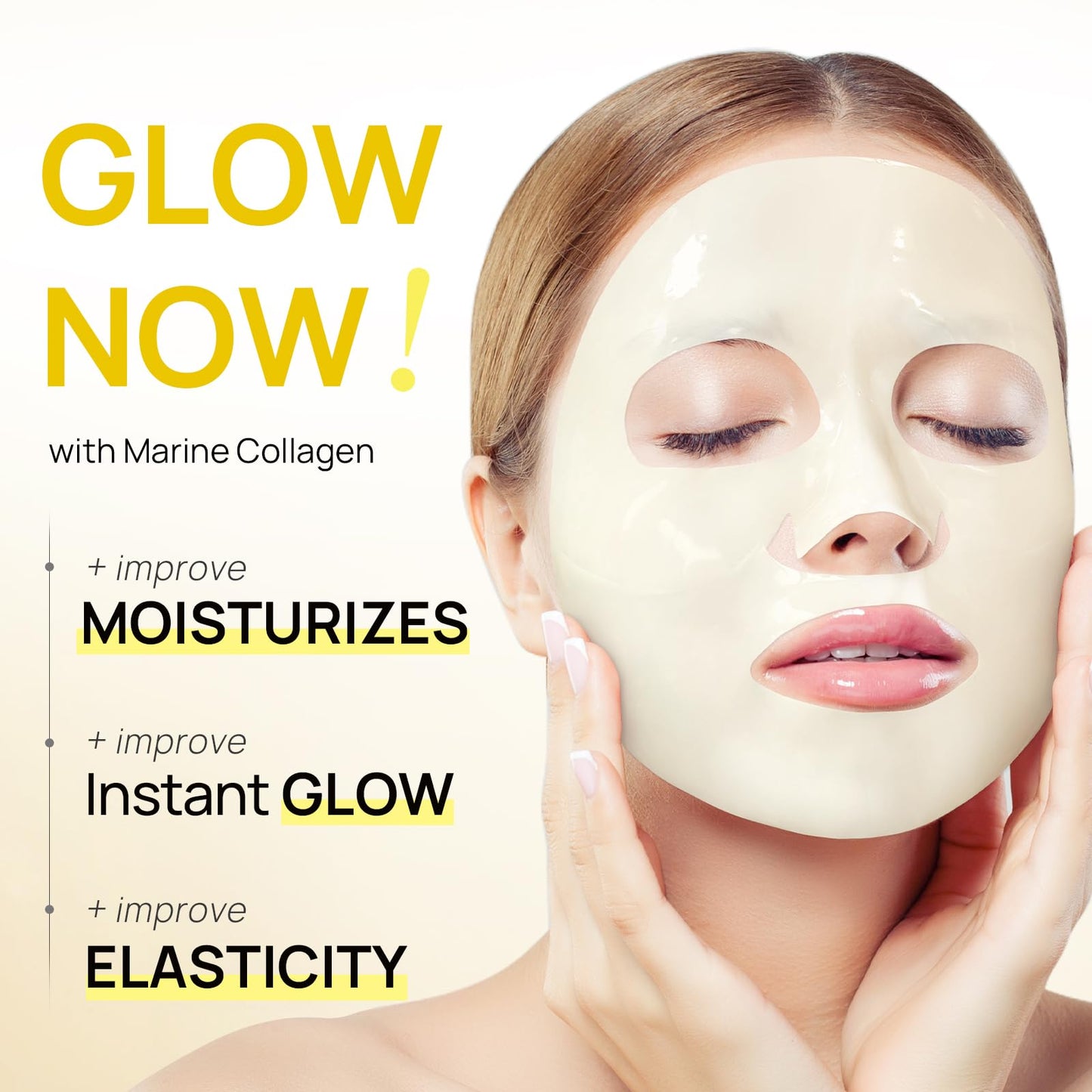 Bio-Collagen Real Deep Mask, Hydrating Overnight Hydrogel Mask, Pore Minimizing, Elasticity Improvement