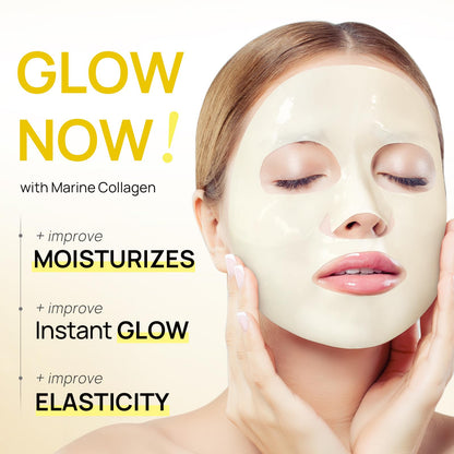 Bio-Collagen Real Deep Mask, Hydrating Overnight Hydrogel Mask, Pore Minimizing, Elasticity Improvement