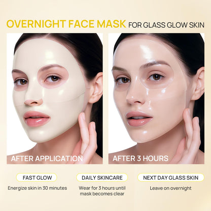 Bio-Collagen Real Deep Mask, Hydrating Overnight Hydrogel Mask, Pore Minimizing, Elasticity Improvement