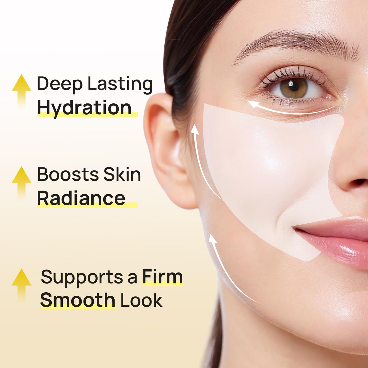 Bio-Collagen Real Deep Mask, Hydrating Overnight Hydrogel Mask, Pore Minimizing, Elasticity Improvement